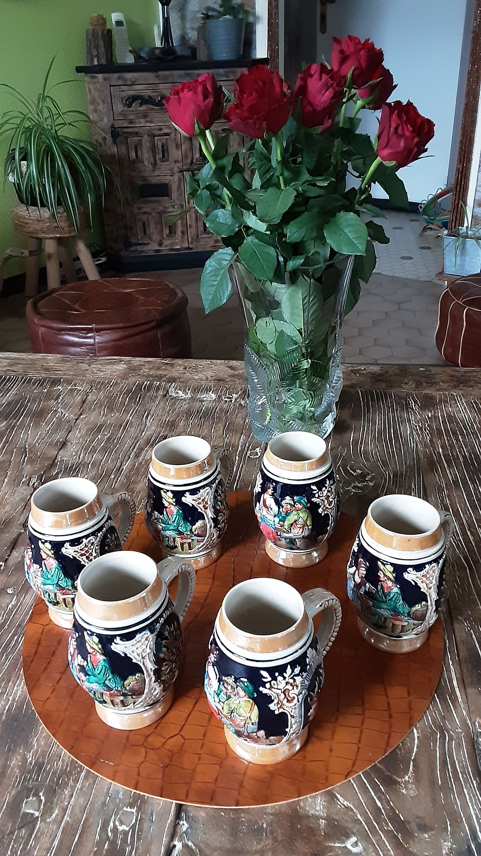 Set of 6 mugs beer germany