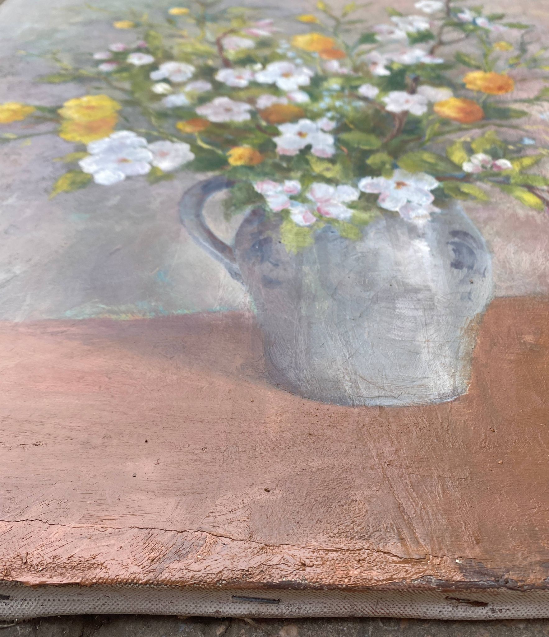 Tableau réalisé à l'huile sur toile enchâssée