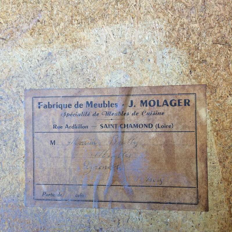 Yellow Formica buffet