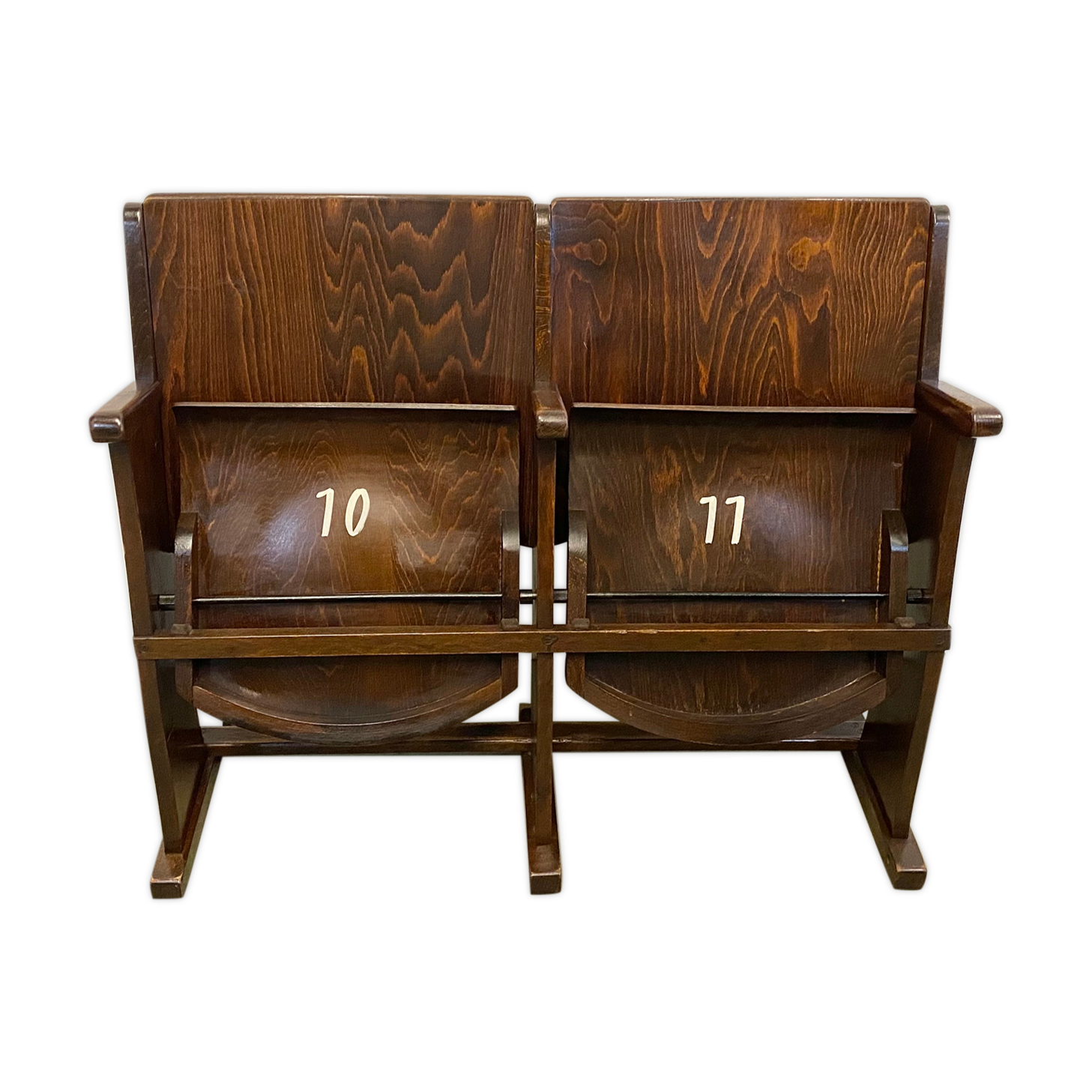 Vintage Two-Seat Cinema Bench from Ton 1950s