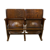 Vintage Two-Seat Cinema Bench from Ton 1950s