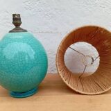 Art Deco cracked ceramic lamp from the 1930s