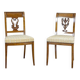 Set of 2 Ash Chairs in White Upholstery, 1950s