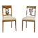 Set of 2 Ash Chairs in White Upholstery, 1950s