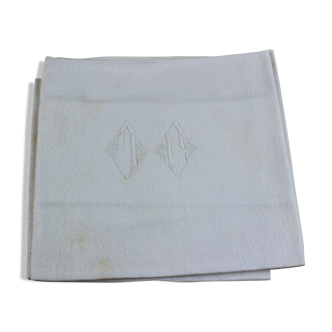 Lot de 4 serviettes anciennes monogramme blanches