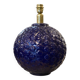 Blue glazed ceramic lamp base
