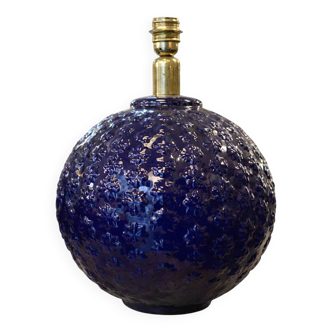 Blue glazed ceramic lamp base