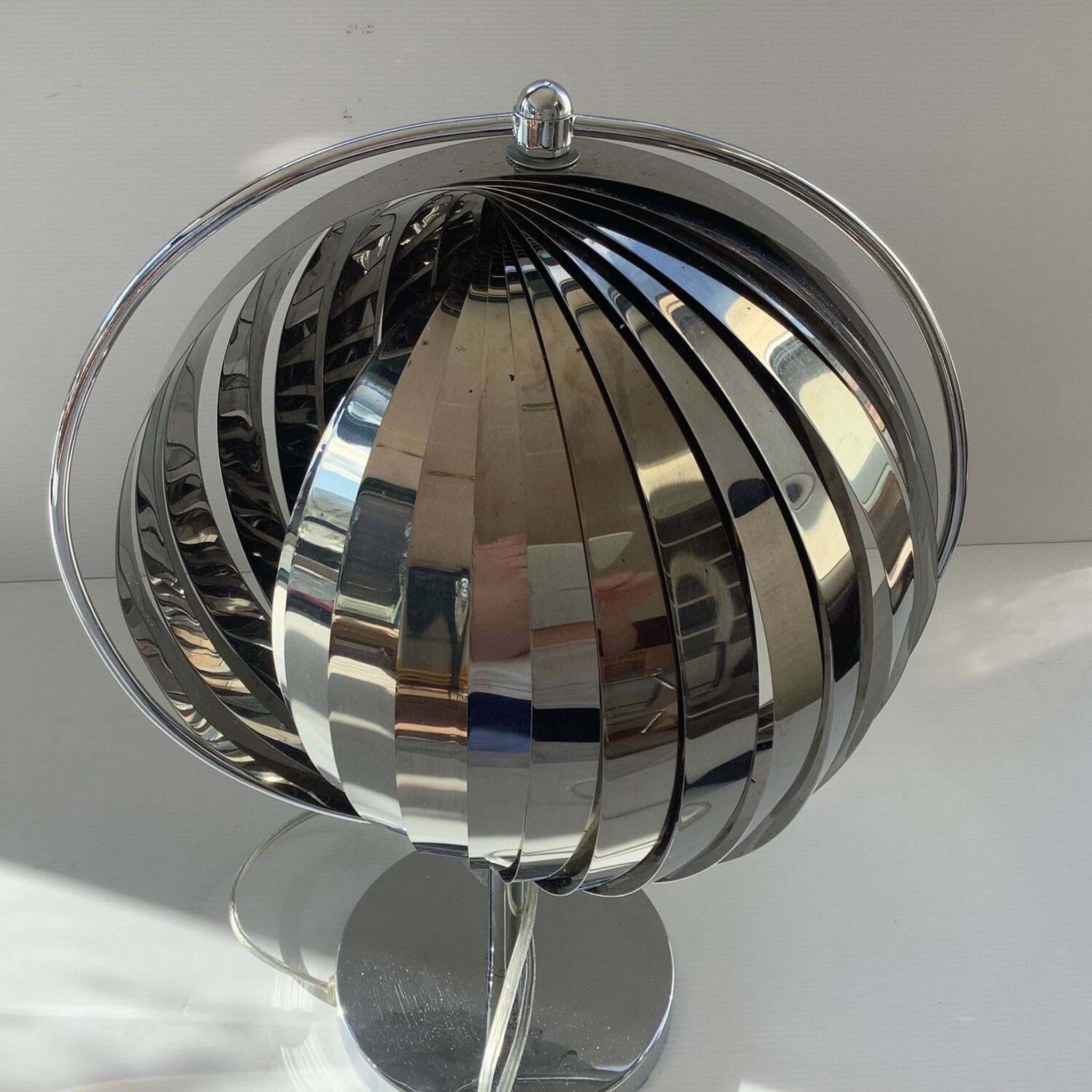 Moon Kare Designer Lamp 80’s Chrome Vintage Inspiration Vernon Panton