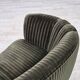 1960s, Danish 2-seater curved sofa, furniture velour, oak wood.