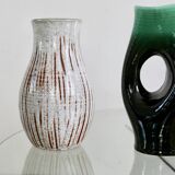 Set of 4 Accolay vases, signed ceramics, France, 1960s