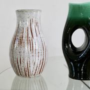 Set of 4 Accolay vases, signed ceramics, France, 1960s