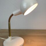 Flexible desk lamp metal white 70s/80s