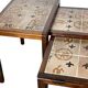 Danish nesting tables in rosewood and ceramic by Willy Ryomgard, Mo.