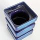 Cari Zalloni vase for Steuler, model 5101, Blue Space Age Ceramic