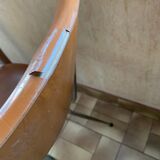 3 vintage chairs 60s in skaï and chrome