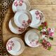 Lot de 6 assiettes plates vintage, modèle Gilbert de Moulin des Loups