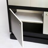 Brushed metal bar cabinet by De Coene