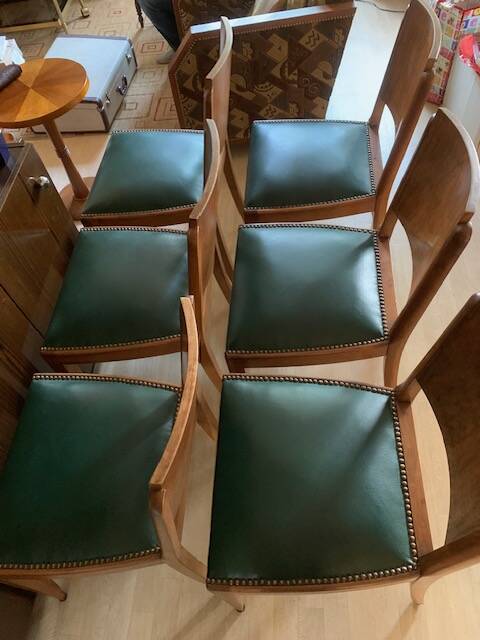 6 Art Deco style chairs