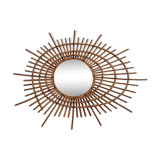 Mirror Sun rattan to form original circa 1960 72cmx60 cm