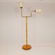 Mid-century organic floor lamp in birch and brass, Sweden, 1950s