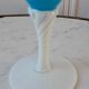 Vase en opaline bleu ciel années 60
