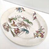 Porcelain dish decoration heron and bamboo