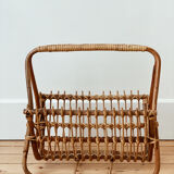 Rattan magazine holder