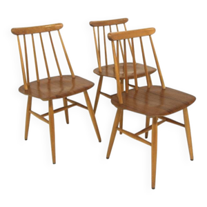 set de 3 chaises scandinave