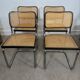 Lot de quatre chaises Marcel Breuer Cesca b32