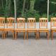6 chaises à manger scandinaves en bois massif