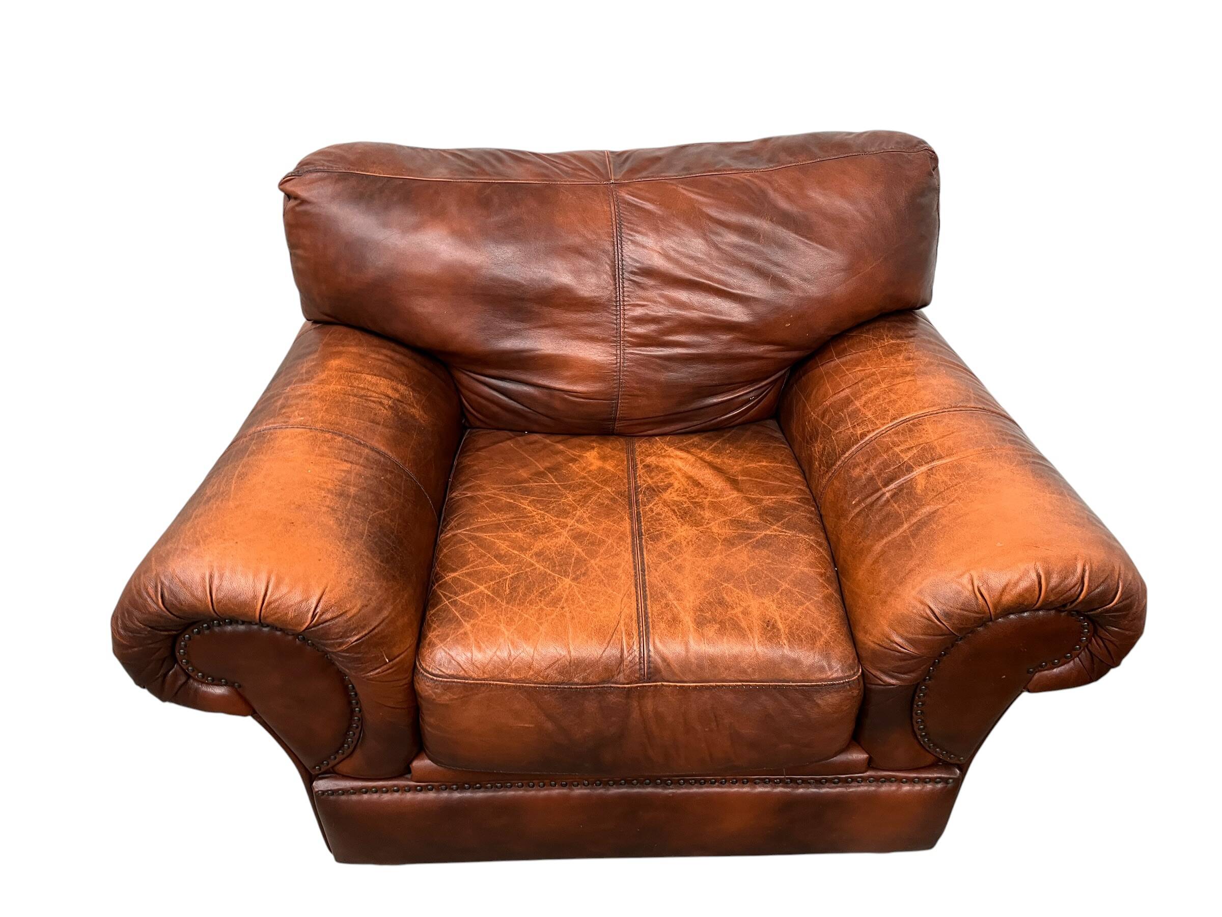 Ensemble de 2 fauteuils en cuir tchèque XL