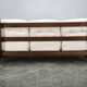 Brutalist Solid Oak and Bouclé Three-Seat Sofa, Czechoslovakia 1970s
