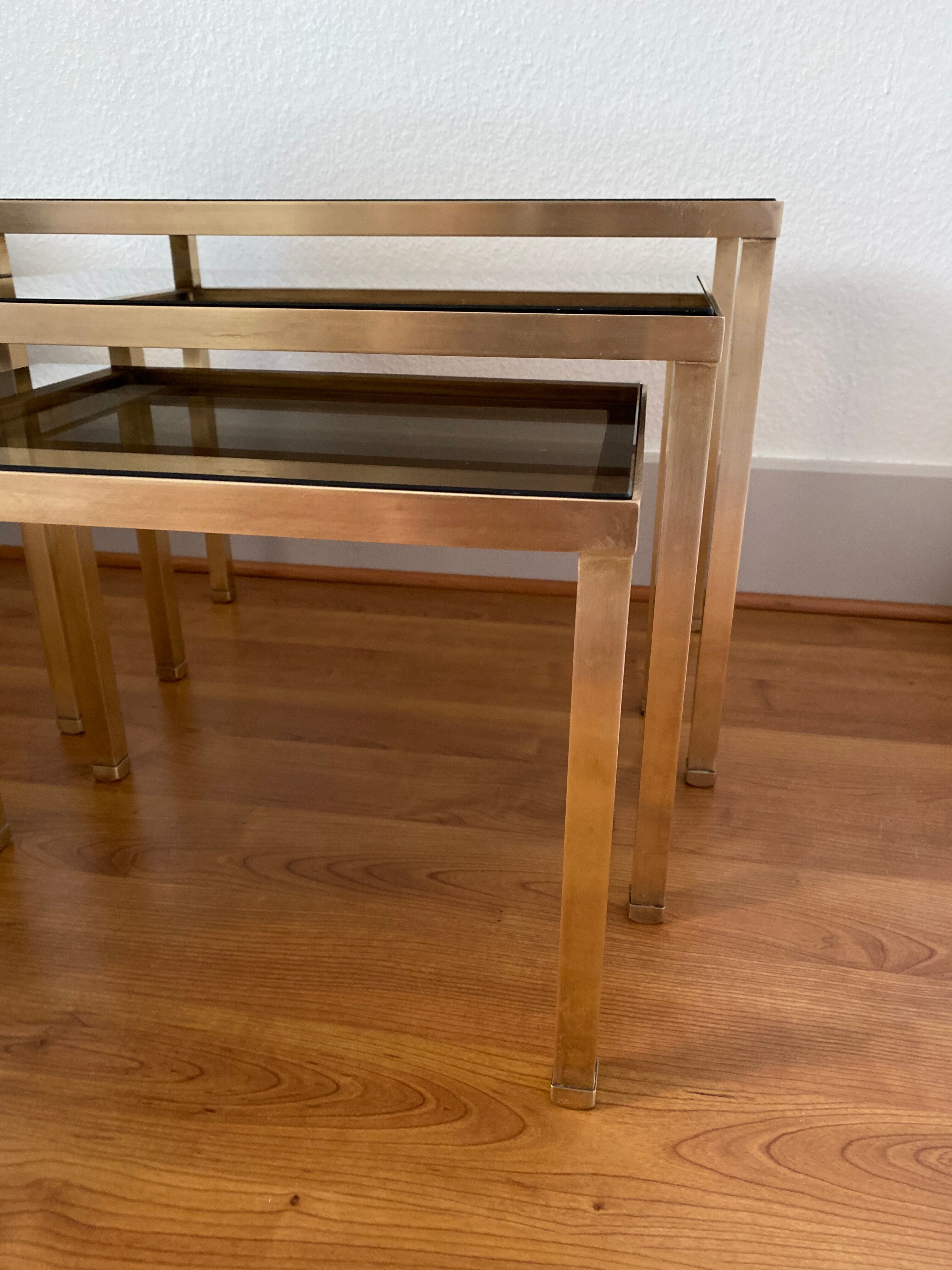 Brass pull out tables