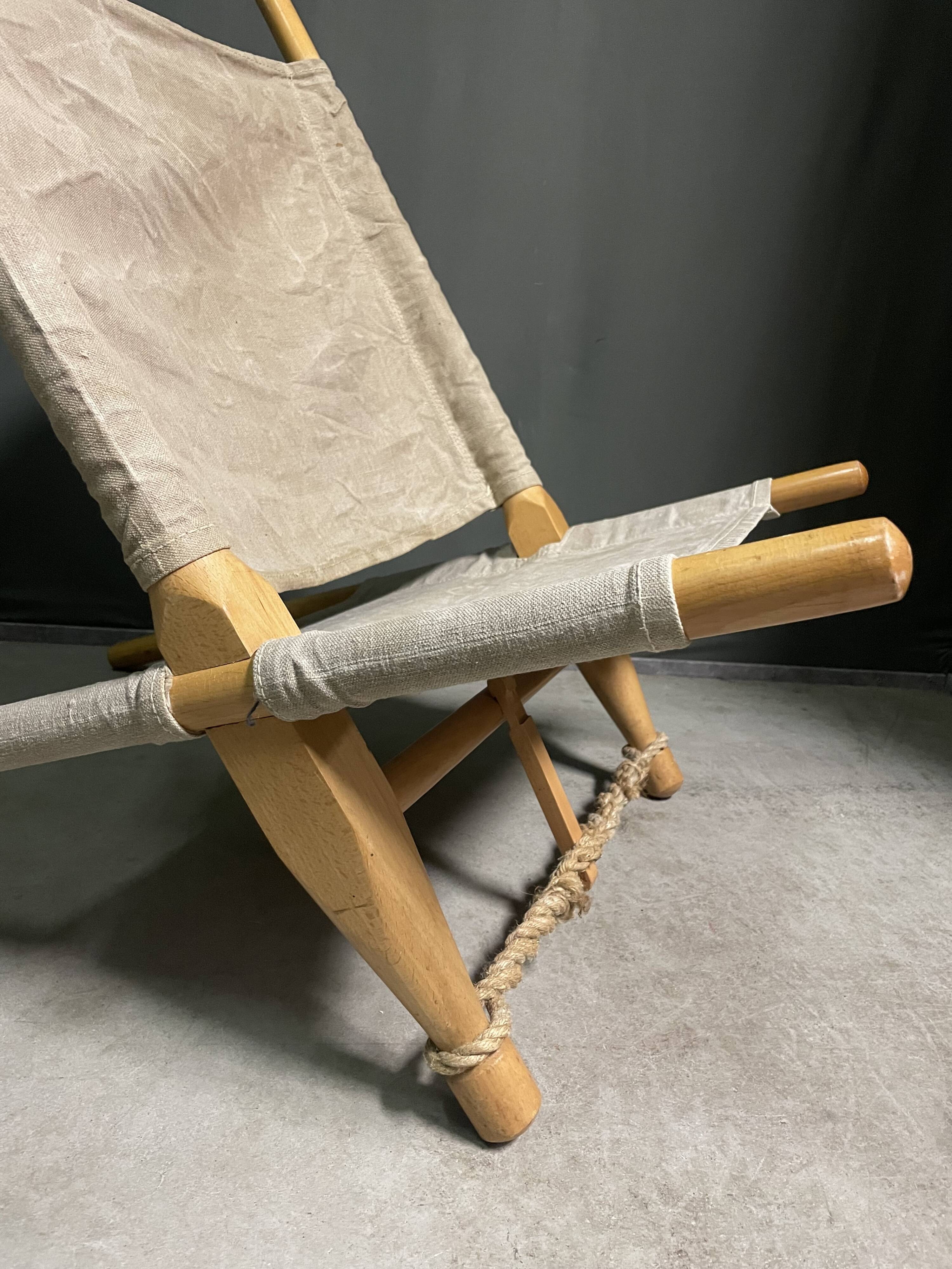 Vintage Saw Chair by Ole Gjerlov Knudsen for Cado, Denmark 1958