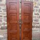 Paire de portes persiennes volet vintage shutters décoration tête de lit aménagement 1950
