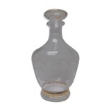 Carafe glass gilded and engraved