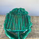 Vallauris dish in vintage asparagus green ceramic slip
