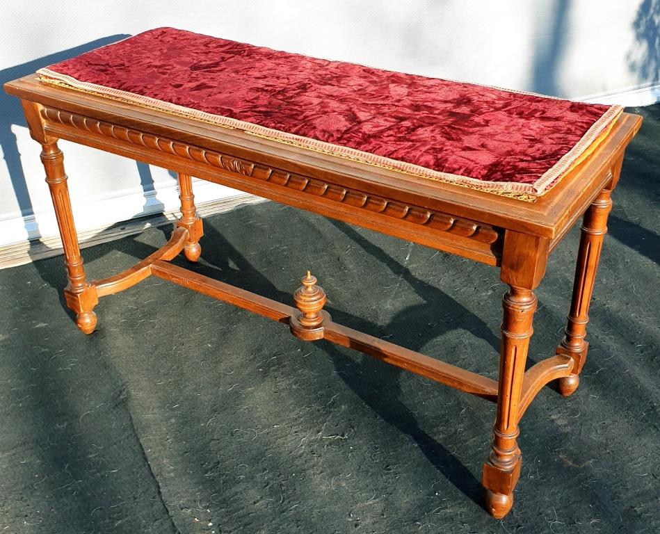 Louis XVI double-style canne piano bench