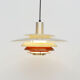 Mid century gold pendant lamp, Denmark 1960s