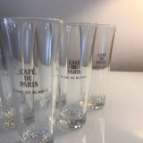 5 old glasses of brasserie café de paris