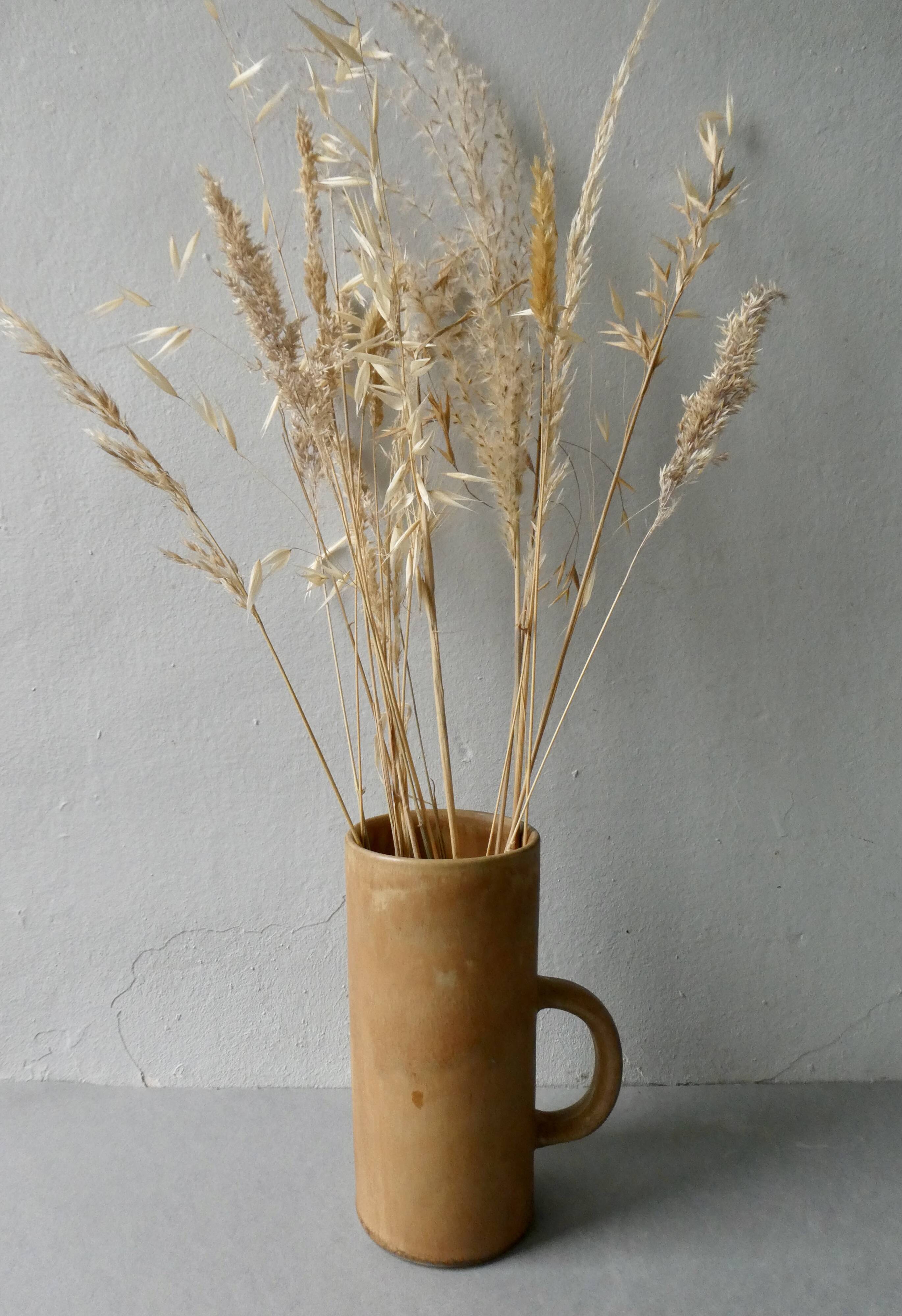Natural tone stoneware vase