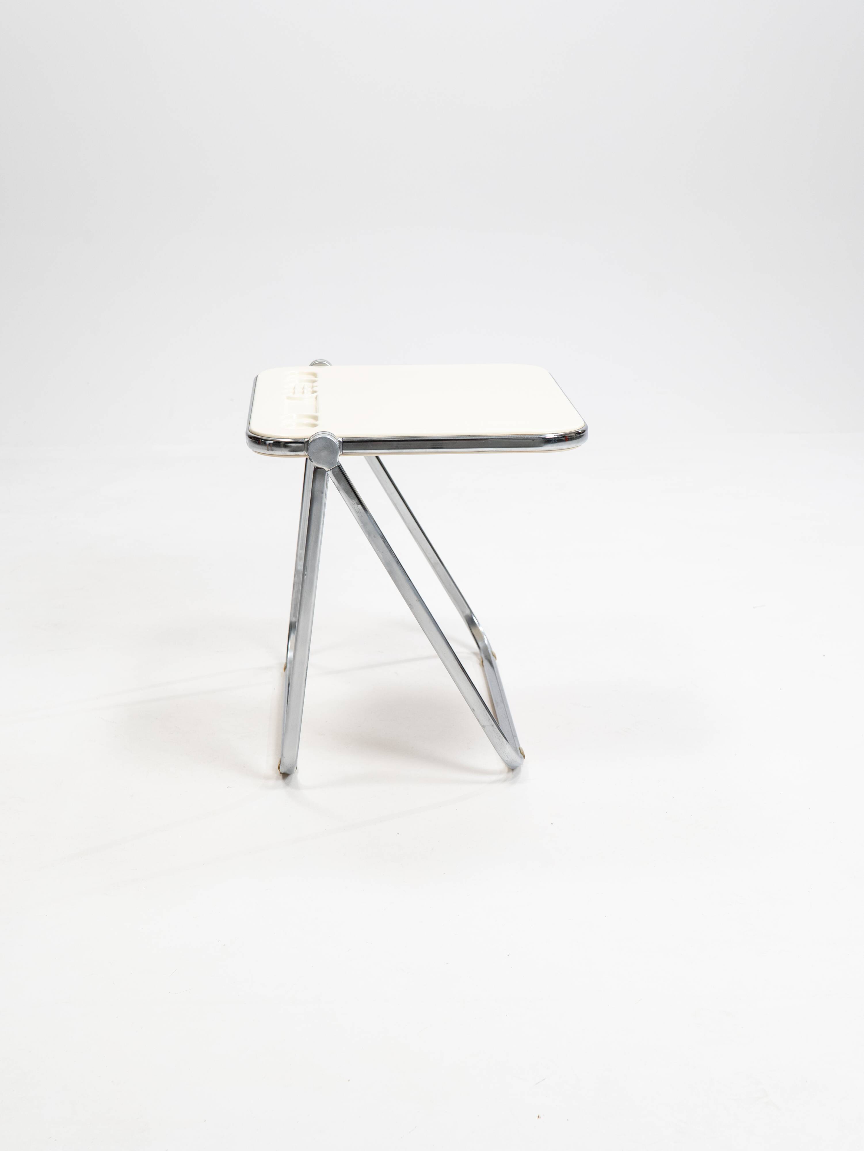 Vintage beige Platone folding desk by Giancarlo Piretti for Anonima Castelli, 1970s
