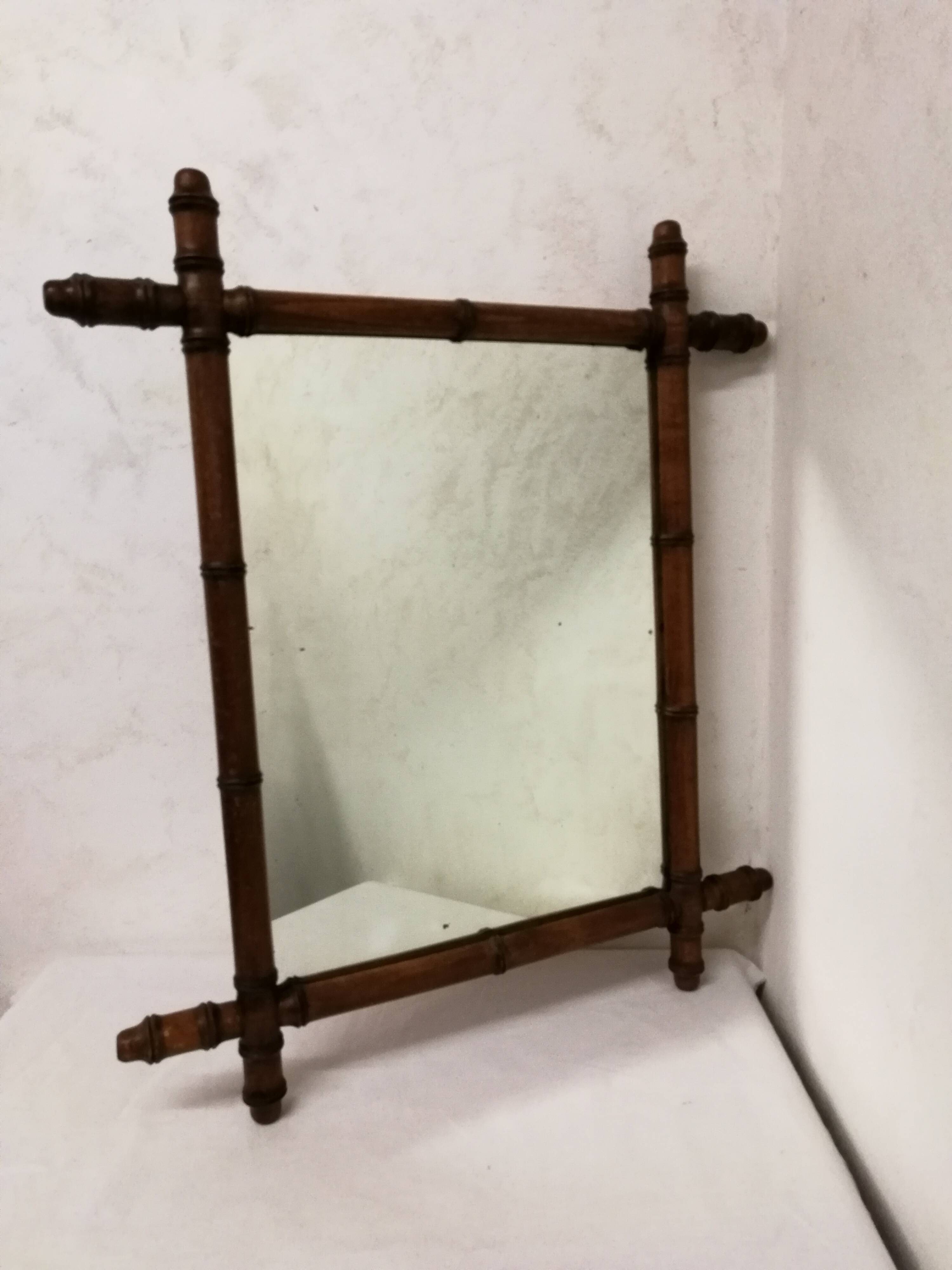 Bamboo imitation wooden mirror