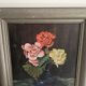 Tableau Huile sur Panneau Nature morte - bouquet de Roses Signé Schwarz