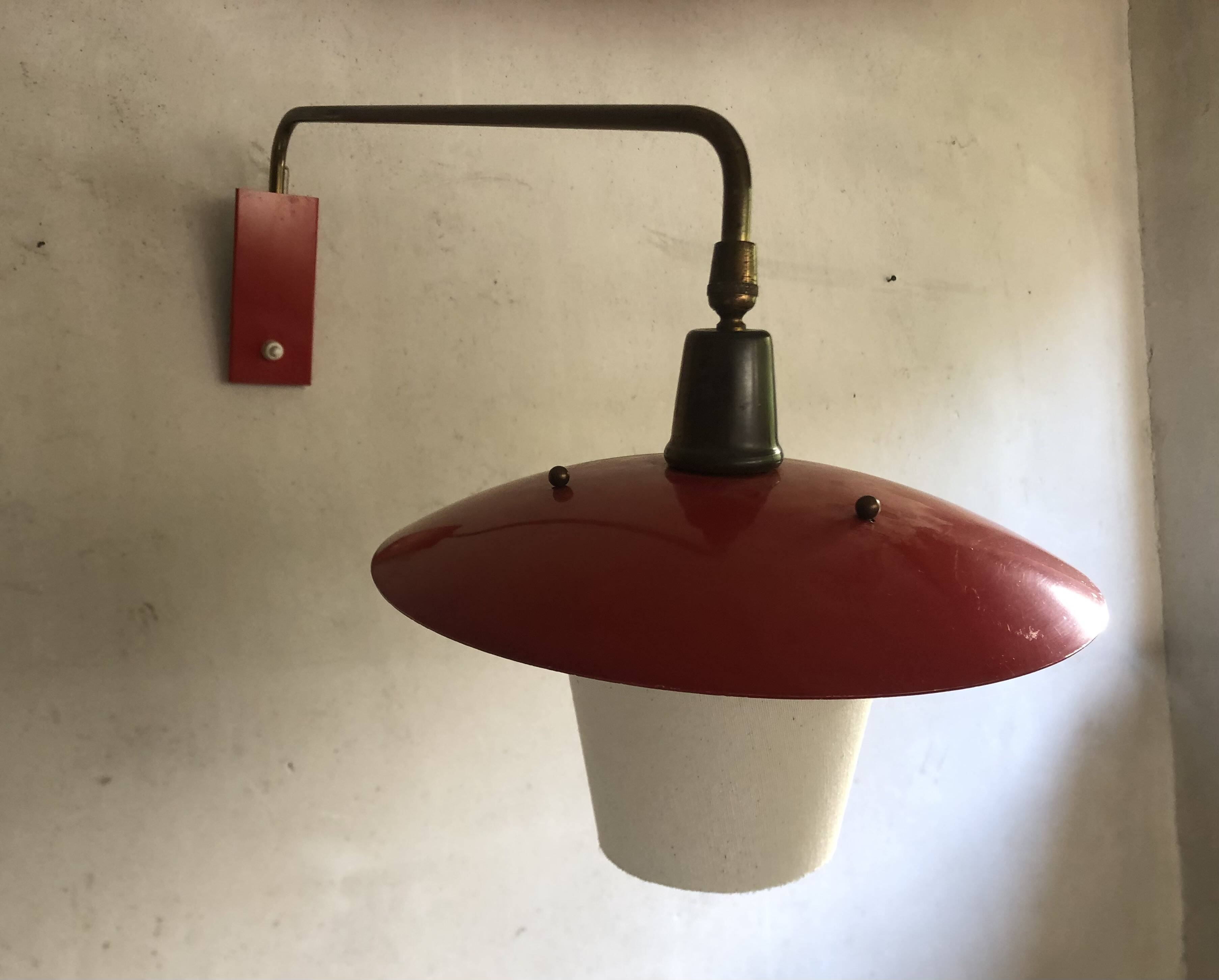 Wall light with arm, 50s/60s design