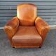 Pair of club chair in beautiful patina leather