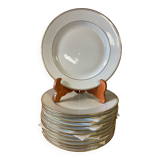 12 porcelain plate Limoges design Bernardaud