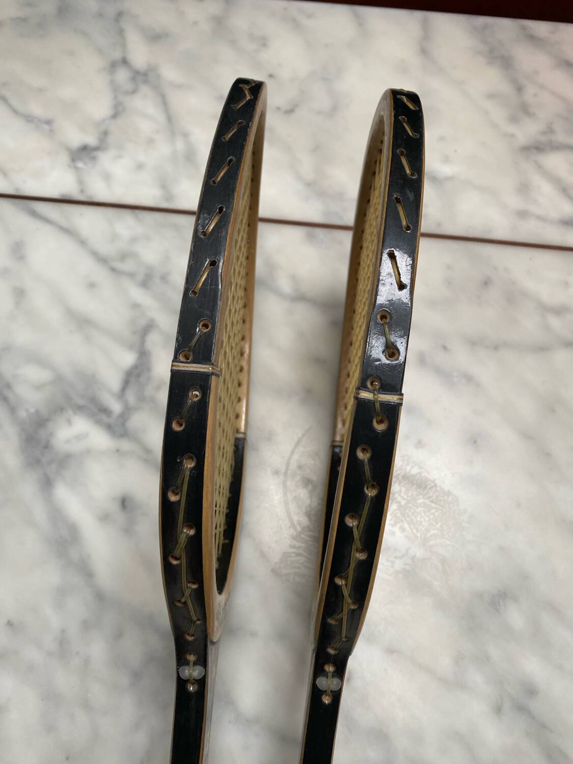 Vintage Pioneer wooden tennis rackets