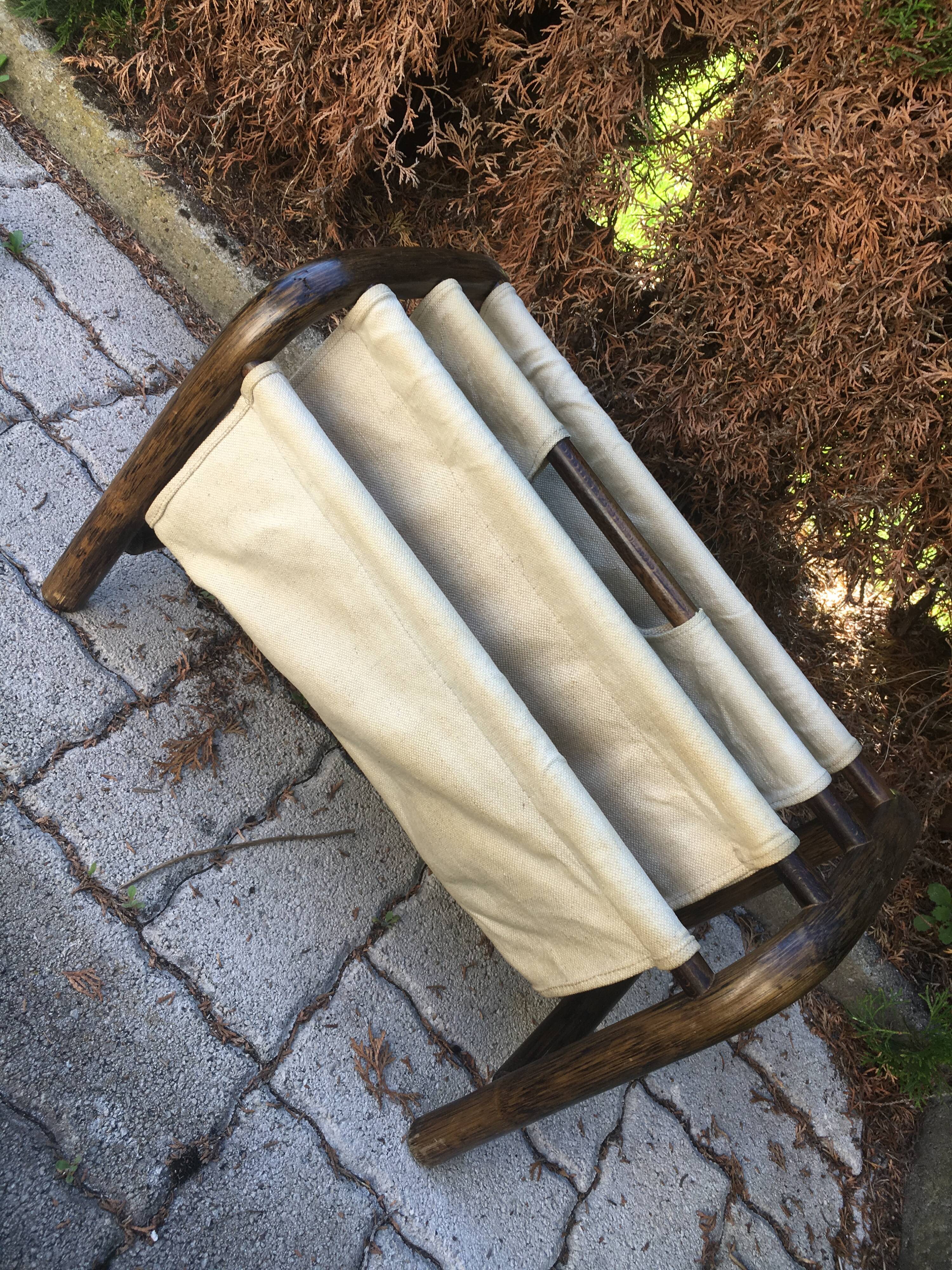 Wood and fabric magazine door