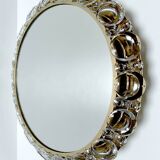Large Vintage Luxury Crystal Brass Witch Mirror